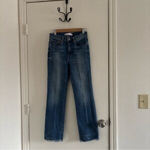 AYR The Bomb Pop Jeans Women’s 29 Straight Raw Hem Blue Denim